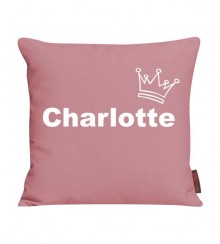 Kissen bedruckt mit Name und Krone