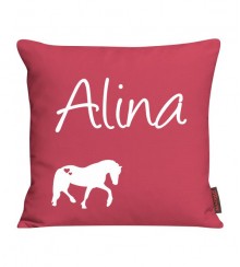 Kissen bedruckt mit Name und Pferd