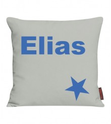 Kissen bedruckt mit Name und Stern