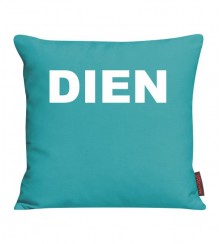 Kissen mit dem Aufdruck DIEN