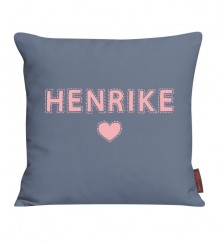 Kissen mit Name und Herz