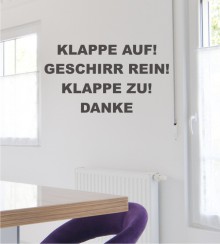 Klappe auf... als Wandtattoo