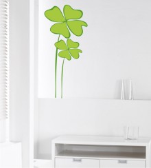 Kleeblätter als Wandtattoo