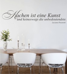 Kochen ist eine Kunst und keineswegs die unbedeutendste als Wandtattoo