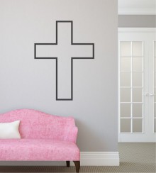 Kreuz Umriss als Wandtattoo