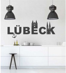 Lübeck Schriftzug als Wandtattoo