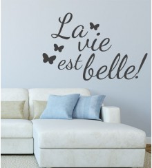 La vie est belle 2 als Wandtattoo