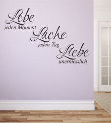 Lebe jeden.. als Wandtattoo