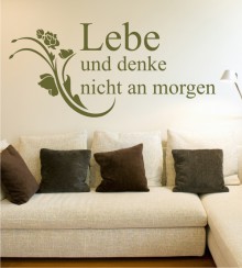 Lebe und denke nicht ... als Wandtattoo