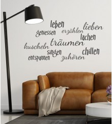 Leben, genießen.. als Wandtattoo