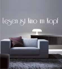 Lesen ist Kino im Kopf als Wandtattoo