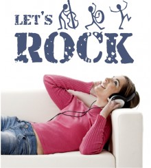 Let´s Rock als Wandtattoo