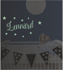 Name als Leuchtsticker