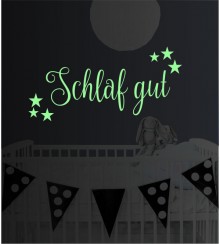 Schlaf gut als Leuchtsticker