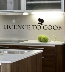 Licence to Cook als Wandtattoo
