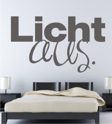 Licht aus als Wandtattoo