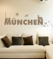 Schriftzug München als Wandtattoo