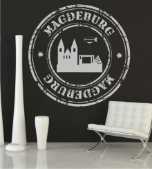 Stempel von Magdeburg als Wandtattoo 