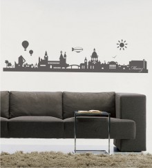 Skyline von Mainz als Wandtattoo