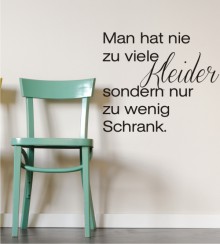 Man hat nie... als Wandtattoo