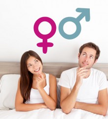 Symbole Mann & Frau als Wandtattoo