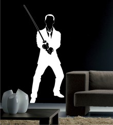 Mann mit Schwert als Wandtattoo