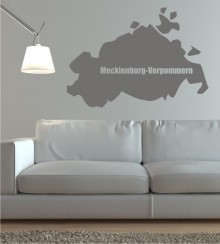 Umriss von Mecklenburg-Vorpommern als Wandtattoo