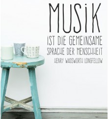 Musik ist die Sprache... als Wandtattoo 