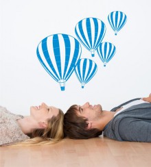 Heißluftballons als Wandtattoo