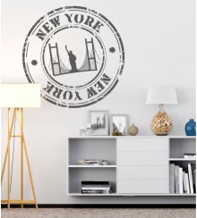 Stempel von New York als Wandtattoo