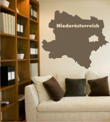 Umriss Niederösterreich als Wandtattoo