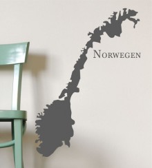 Norwegen als Wandtattoo