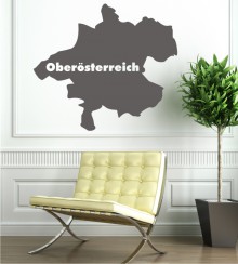 Umriss Oberösterreich als Wandtattoo