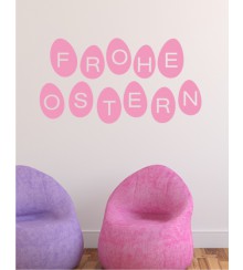 Frohe Ostern 6 als Wandtattoo
