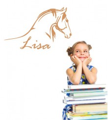 Pferd mit Name als Wandtattoo