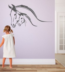 Pferdeköpfe als Wandtattoo