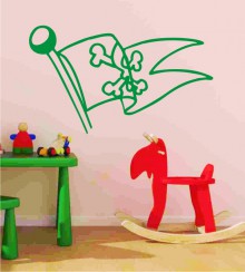 Piratenflagge 2 als Wandtattoo