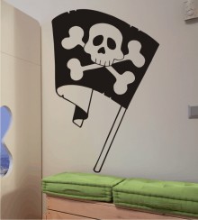 Piratenflagge als Wandtattoo