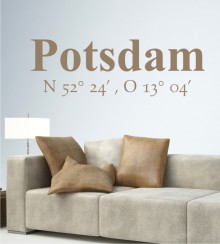 Potsdam Koordinaten als Wandtattoo