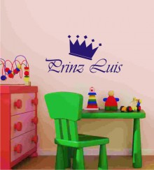 Prinz m. dem Namen Ihres Kindes als Wandtattoo