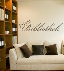 Privat Bibliothek als Wandtattoo