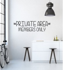 Private Area als Wandtattoo