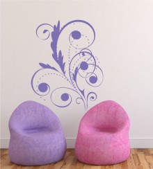 Verschnörkelte Ranke als Wandtattoo