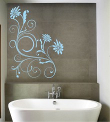 Ranke Sommerblumen als Wandtattoo