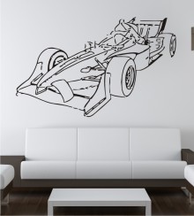 Rennwagen als Wandtattoo