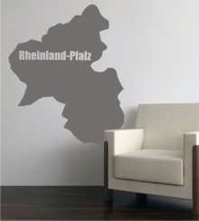 Umriss von Rheinland-Pfalz als Wandtattoo
