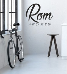 Rom Koordinaten als Wandtattoo