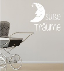 Süße Träume mit Mond als Wandtattoo
