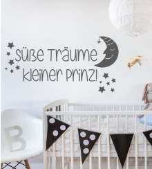 Süße Träume kleiner Prinz als Wandtattoo