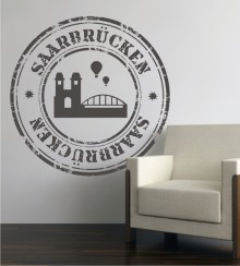 Stempel von Saarbrücken als Wandtattoo 